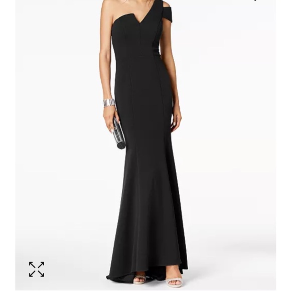 NWT Betsy & Adam Lord and Taylor Black Formal along Maxi dress size 4 - Picture 1 of 8